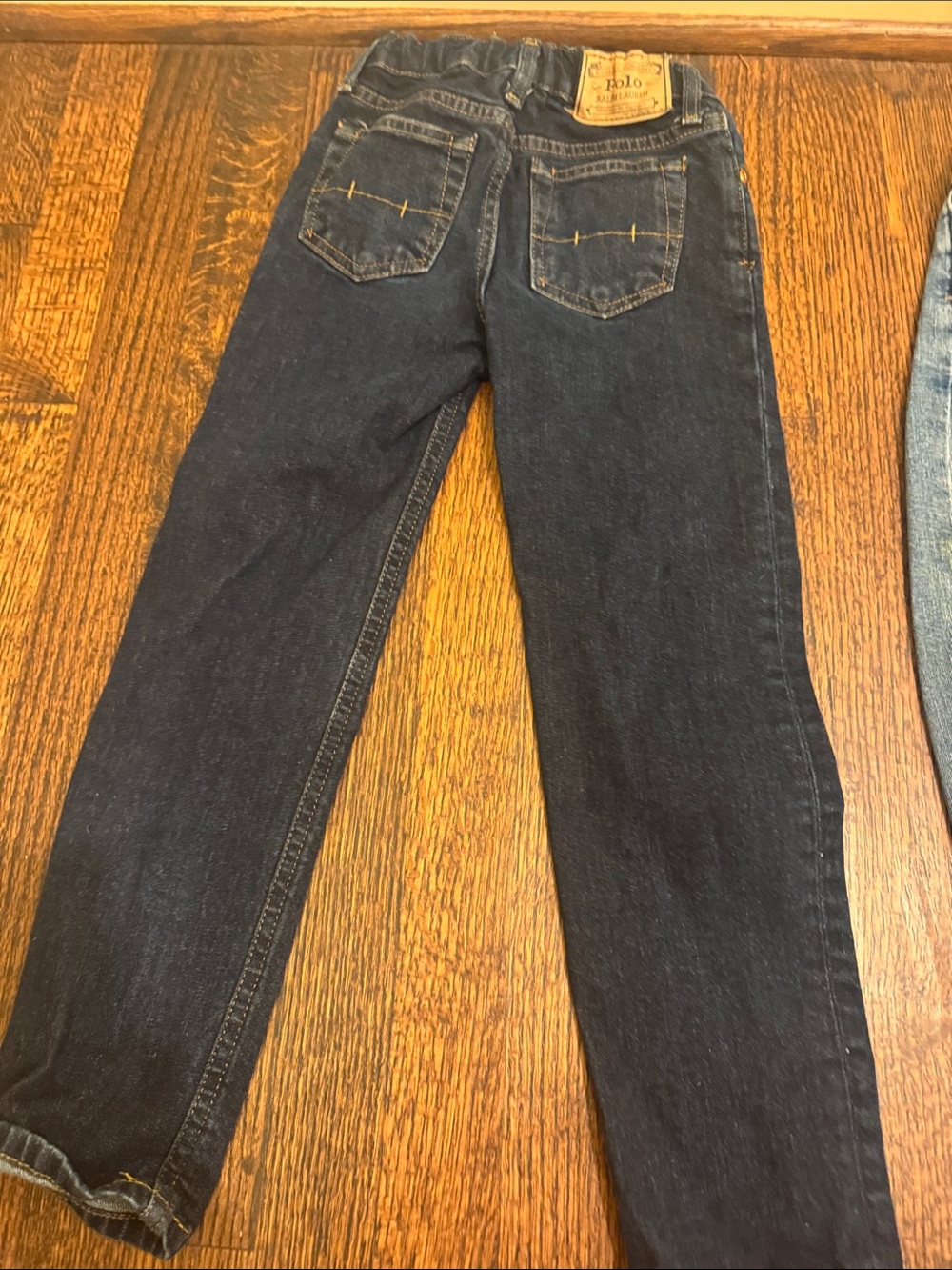 2 Pair Polo by Ralph Lauren Kids Dark Blue and Light Blue Straight Jeans- 6 - Picture 4 of 10